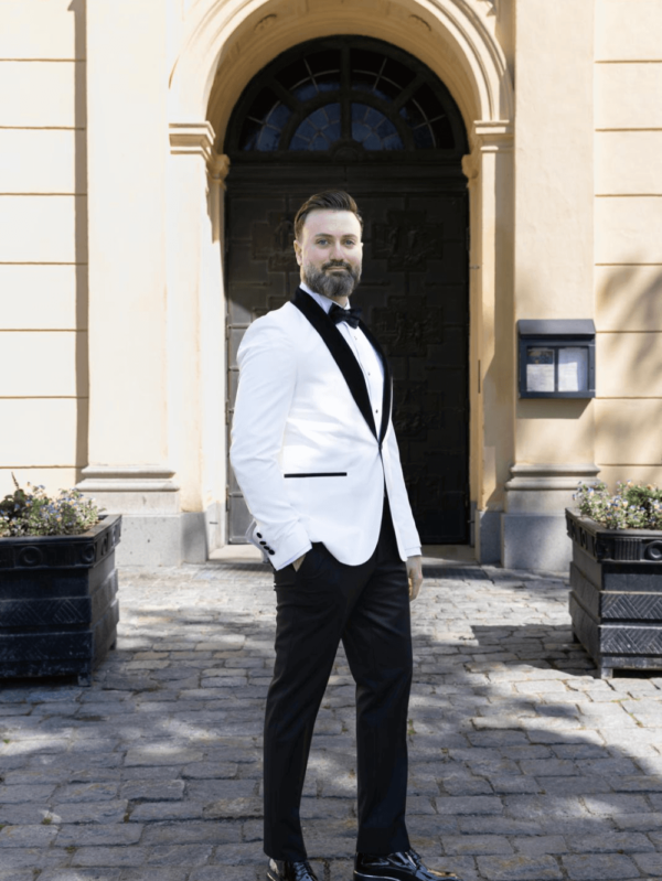 Johnny Suits - Tuxedo vit sammet