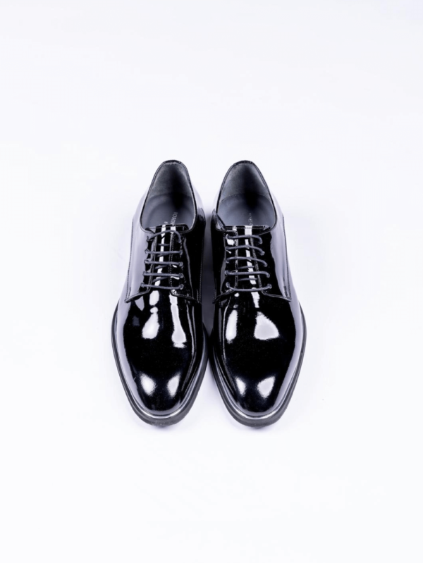 Johnny Suits - Tuxedo svarta glanskor skinn